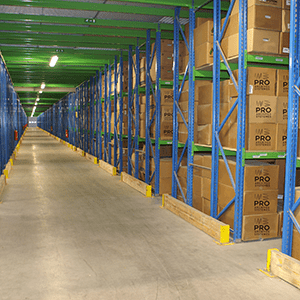 Intérieur bâtiment stockage sécurisé